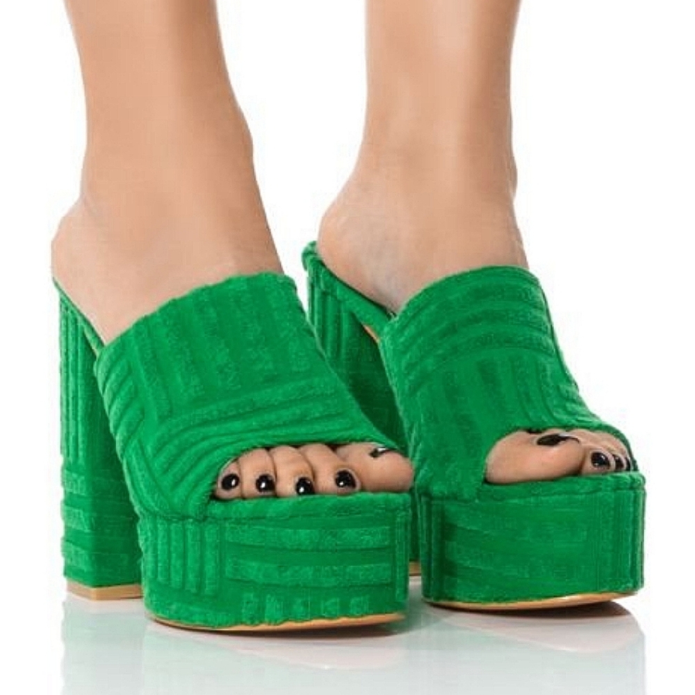 Suede Platform Mules